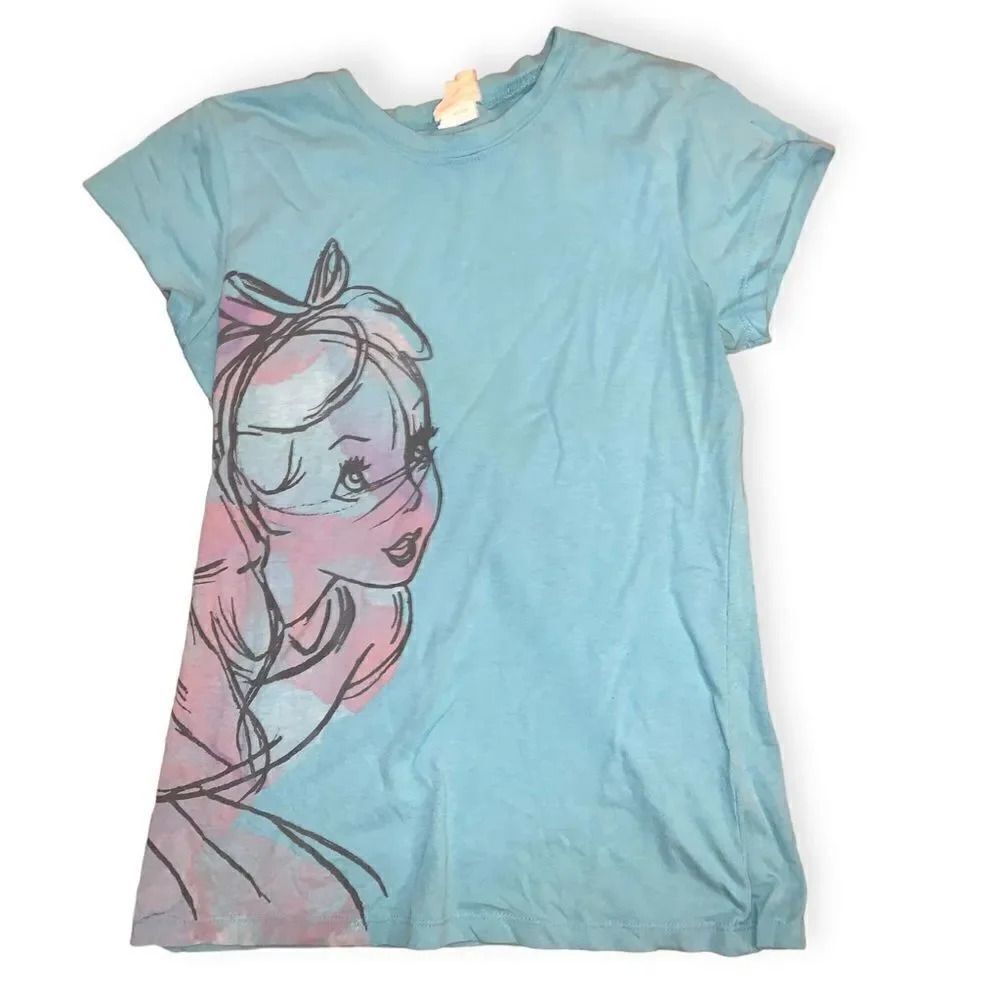 Vintage y2k Disney Alice in wonderland baby tee